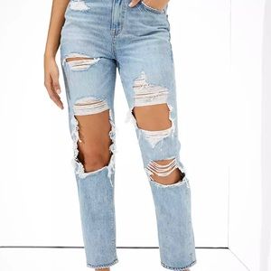 AE Ripped Highest Waist Mom Jean